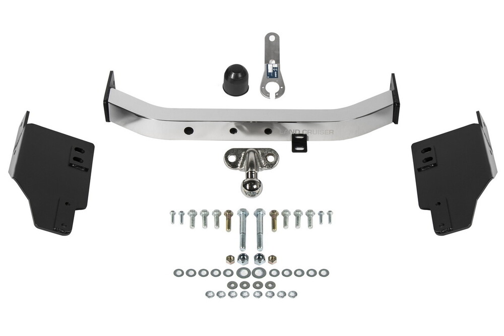 Фаркоп «Berg» для Toyota Land Cruiser Prado 150 (кроме Black Onyx) 2009-2020 2020-н.в., с нерж. накладкой, шар F, 1500/75 кг Фаркоп «Berg» для Toyota Land Cruiser Prado 150 (кроме Black Onyx) 2009-2020 2020-н.в., с нерж. накладкой, шар F, 1500/75 кг