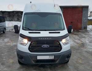 Дефлектор для капота (отбойник) FORD TRANSIT (2014-) «VIP-TUNING»