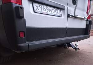 Быстросъемный фаркоп «Бизон» Fiat Ducato / Citroen Jumper / Peugeot Boxer профиль 50х50 съемное крепление шара под американский квадрат
