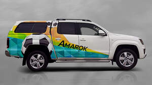 Рейлинги «APS» продольные алюминиевые для VW AMAROK (2010-н.в.) черные