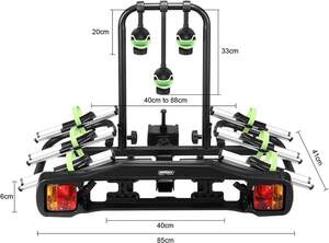 Велобагажник WELL TOUR 3 для перевозки 3-х велосипедов на фаркопе