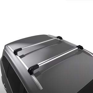 Багажные поперечины Strong Crossbar на интегриров.рейлинги MITSUBISHI Outlander III/IV SUV 5дв (2013-2021/2021-н.в.) с замком, серебристые