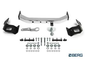 Фаркоп «Berg» с нержавеющей накладкой Mitsubishi Pajero Sport 2008-2016, 2016-2021 фланцевое крепление шара