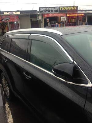 Дефлекторы окон накл. TOYOTA HIGHLANDER IV (U70) (2020-) 6 частей с надписью Хайлендер Дефлекторы окон накл. TOYOTA HIGHLANDER IV (U70) (2020-) 6 частей с надписью Хайлендер