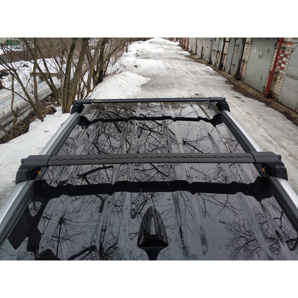 Поперечины TURTLE AIR V2 на интегриров.рейлинги HYUNDAI Palisade (2018-н.в.)черные Поперечины TURTLE AIR V2 на интегриров.рейлинги HYUNDAI Palisade (2018-н.в.)черные