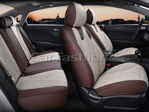 Комплект каркасных чехлов 5D «FOREST PLUS» бежевый/коричневый/бежевый 27279