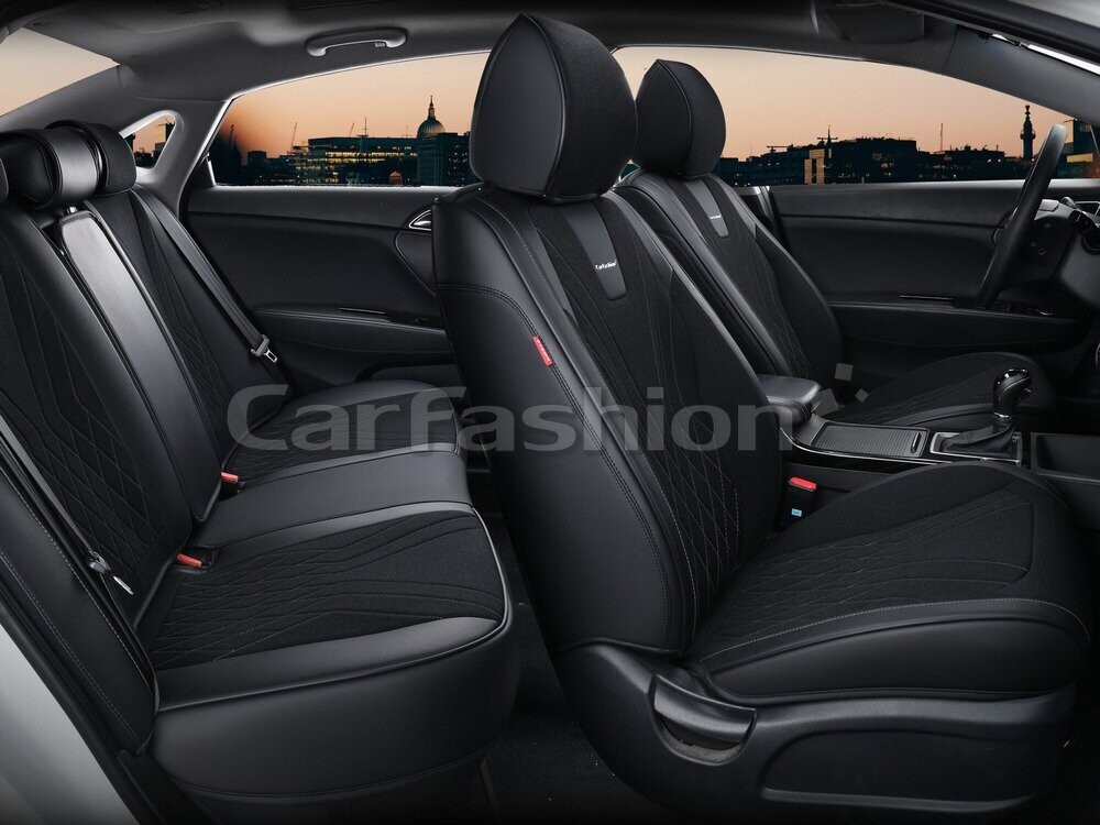 Комплект каркасных чехлов 5D «FOREST PLUS» черный/черный/серый 27280 Комплект каркасных чехлов 5D «FOREST PLUS» черный/черный/серый 27280