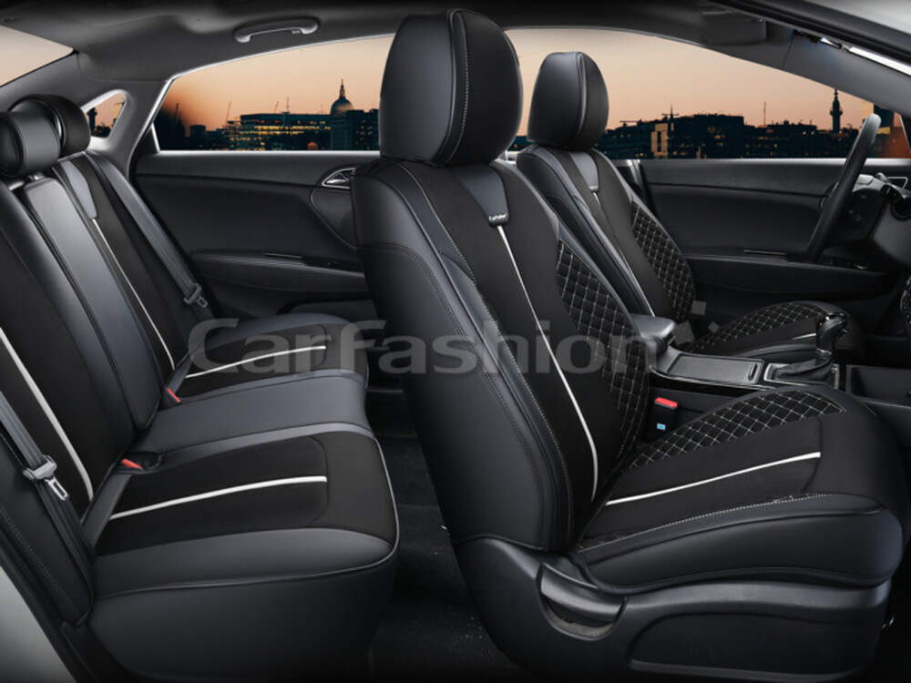 Комплект каркасных чехлов 5D «MARSHAL PLUS» черный/черный/белый 27287 Комплект каркасных чехлов 5D «MARSHAL PLUS» черный/черный/белый 27287