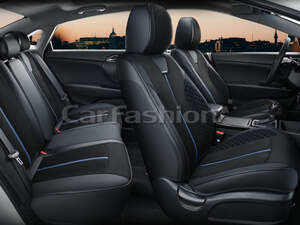 Комплект каркасных чехлов 5D «MARSHAL PLUS» черный/черный/синий 27288