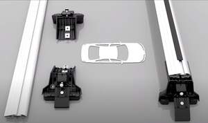 Багажные поперечины «LUX CITY» для Changan UNI-K (2020-н.в.) (82мм) серебристые Багажные поперечины «LUX CITY» для Changan UNI-K (2020-н.в.) (82мм) серебристые