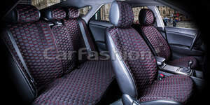 Комплект Накидок «CARBON PLUS» черный/красный/черный 22066