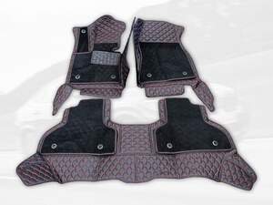 Коврики 5D из экокожи для BMW X6 F16 2014-2020 черный/красный 70046