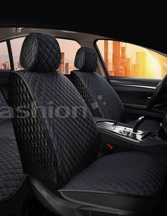 Накидки передние «SULTAN» велюровые черный/черный/синий 26197 Накидки передние «SULTAN» велюровые черный/черный/синий 26197