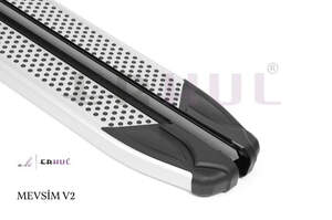 Пороги-подножки MEVSIM V2 GREY для AUDI Q3 (2011-2018) 183 см