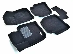 Коврики в салон текстильные Euromat 3D Business SKODA Superb (2009-2015), черные (укороченные передние) (5 шт.)