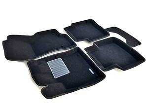 Коврики в салон текстильные Euromat 3D Business Volkswagen Passat B8 (2016-2018), черные (5 шт.)