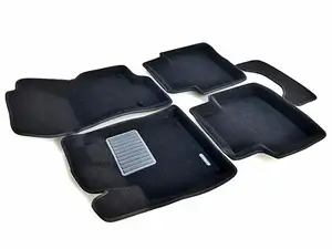 Коврики в салон текстильные Euromat 3D Business Volkswagen Passat B8 (2016-2018), черные (5 шт.)