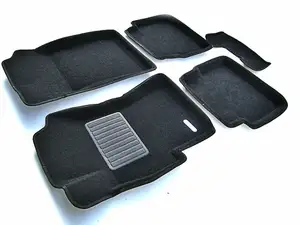 Коврики в салон текстильные Euromat 3D Business SUBARU Impreza III, IV (2008-2018), черные (5 шт.)