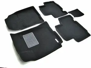 Коврики в салон текстильные Euromat 3D Business TOYOTA Rav 4 (2006-2013)/Rav 4 Long (2006-2013), черные (5 шт.)