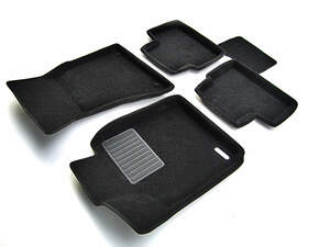 Коврики в салон текстильные Euromat 3D Business Lada Priora (2007-2018), черные (5 шт.)
