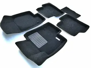 Коврики в салон текстильные Euromat 3D Business VOLKSWAGEN Tiguan (2008-2016), черные (5 шт.)