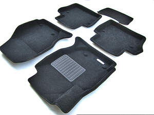 Коврики в салон текстильные Euromat 3D Business VOLVO S 80 (2006-2018), черные (5 шт.)