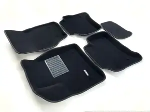 Коврики в салон текстильные Euromat 3D Business VOLKSWAGEN Touareg (2006-2009), черные (5 шт.)