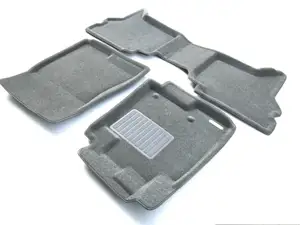 Коврики в салон текстильные Euromat 3D Business MITSUBISHI Pajero IV (2006-2018), серые (3 шт.)