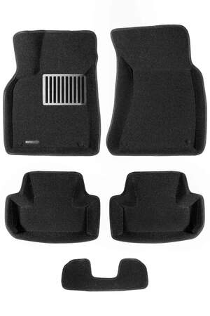 Коврики в салон текстильные Euromat 3D lux AUDI Q5 (2008-2017), черные (5 шт.)