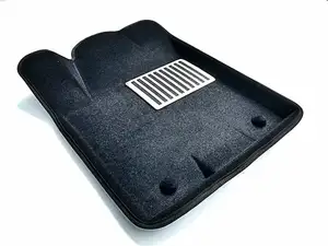 Коврики в салон текстильные Euromat 3D lux INFINITI QX56, QX 80 (2010-2018), черные (5 шт.)(+3-й ряд)