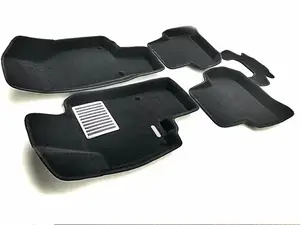 Коврики в салон текстильные Euromat 3D lux SKODA Yeti (2009-), черные (5 шт.)