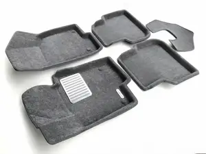 Коврики в салон текстильные Euromat 3D Lux VOLKSWAGEN Jetta (2010-2019) серые C2