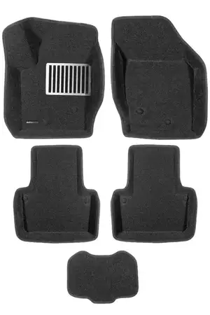 Коврики в салон текстильные Euromat 3D lux VOLVO XC 90 (2002-2014), черные (5 шт.)