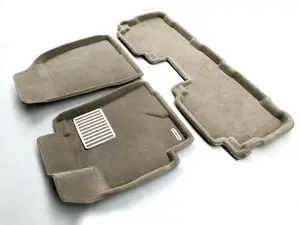 Коврики в салон текстильные Euromat 3D lux TOYOTA Highlander (2010-2013), бежевые (3 шт.)
