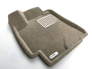 Коврики в салон текстильные Euromat 3D lux TOYOTA Highlander (2010-2013), бежевые (3 шт.)