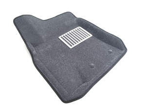 Коврики в салон текстильные Euromat 3D lux TOYOTA Land Cryiser 200 (2007-2012), серые (3 шт.)