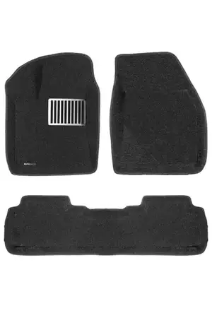 Коврики в салон текстильные Euromat 3D lux TOYOTA Highlander (3 2014-2019), черные (3 шт.)