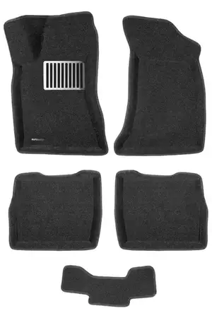 Коврики в салон текстильные Euromat 3D lux VOLKSWAGEN Golf 4 (1998-2004), черные (5 шт.)