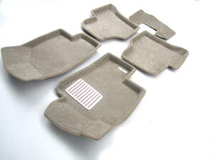 Коврики в салон текстильные Euromat 3D lux VOLKSWAGEN Passat B6 (2005-2011), бежевые (5 шт.)
