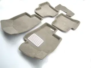 Коврики в салон текстильные Euromat 3D lux VOLKSWAGEN Passat B6 (2005-2011), бежевые (5 шт.)