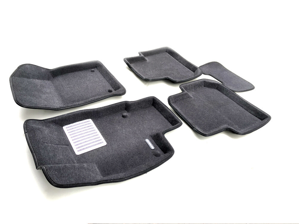 Коврики в салон текстильные Euromat 3D Lux VOLKSWAGEN Tiguan (2017-) (Укороченные) серые Коврики в салон текстильные Euromat 3D Lux VOLKSWAGEN Tiguan (2017-) (Укороченные) серые