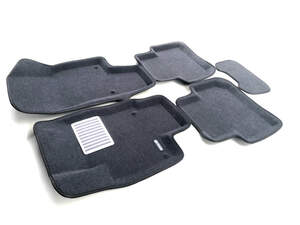 Коврики в салон текстильные Euromat 3D Lux VOLKSWAGEN Tiguan (2017-) (Удлиненные) серые Коврики в салон текстильные Euromat 3D Lux VOLKSWAGEN Tiguan (2017-) (Удлиненные) серые