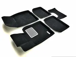 Коврики в салон текстильные Euromat 3D lux Mini Countryman (2014-2017), черные (5 шт.)
