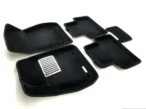 Коврики в салон текстильные Euromat 3D lux OPEL Zafira C (2012-2018), черные (5 шт.)