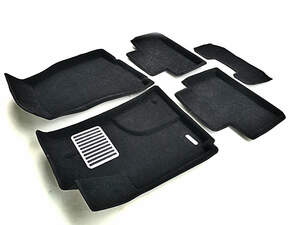 Коврики в салон текстильные Euromat 3D lux CHRYSLER 300C (2004-2014), черные (5 шт.)