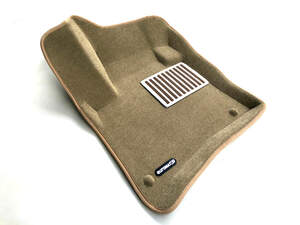 Коврики в салон текстильные Euromat 3D lux PORSCHE Volkswagen Touareg (2010-2018), бежевые (5 шт.)