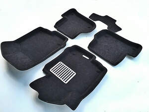 Коврики в салон текстильные Euromat 3D lux Volkswagen Jetta 5 (2005-2010), черные (5 шт.)