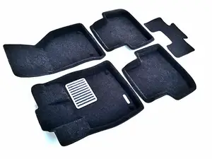 Коврики в салон текстильные Euromat 3D lux SKODA Octavia A7 (2013-2018), черные (укороченные передние) (5 шт.)