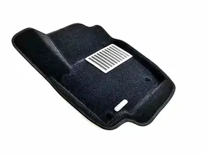 Коврики в салон текстильные Euromat 3D lux SKODA Rapid (20(2013-2020) 20, 2020-н.в.)VW POLO (2020-н.в.), черные (5 шт.)