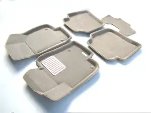 Коврики в салон текстильные Euromat 3D lux SKODA Superb (2009-2015), бежевые (5 шт.)